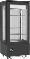 Gekoelde Gebaksvitrine | H=187 cm | +2/+10°C | Zwart | Combisteel 7489.5385