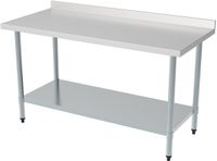 Demontabele RVS Werktafel | Bodemschap | Opstaande rand | Demontabel | 120cm| Combisteel | 7490.0070
