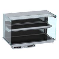 Drop-In Wandmodel Warmvitrine Keramisch Recht - Zwart 4/1, CombiSteel 7495.0365