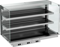 Drop-In Wandmodel Warmvitrine Keramisch Recht - Zwart 5/1, CombiSteel 7495.0370
