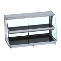 Drop-In Warmvitrine Keramisch Gebogen - Zwart 4/1, CombiSteel 7495.0395