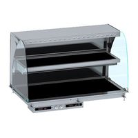 Drop-In Wandmodel Warmvitrine Keramisch Gebogen - Zwart 4/1, CombiSteel 7495.0425