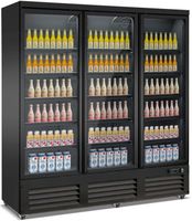 CombiSteel VRIESKAST 3 GLASDEUREN ZWART - 7526.0130