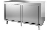 Werktafel | schuifdeuren | 250cm | RVS | Combisteel | 7812.0109