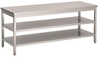 Werktafel met 2 schappen | 190cm breed | RVS | Combisteel | 7812.0307