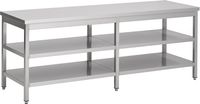 Werktafel met 2 schappen | 280cm breed | RVS | Combisteel | 7812.0334