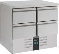 Koelwerkbank | 4 laden | Compact Line | Statisch met ventilator | Combisteel | 7950.0110