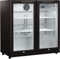 Prokoeling Budget Backbar - Zwart - 2 Glasdeuren - Slot - BB2D