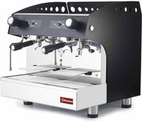 Espresso Apparaat, 2 Groepen, Half-Automatisch, Zwart, Warmwaterkraan, Kopjeswarmer, Diamond COMPACT/2PB