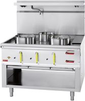 Wok gasfornuis | 3 brander | Watergordijn | CHINA/3L | Diamond