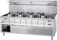 Wok gasfornuis | 7 brander | Watergordijn | CHINA/7L | Diamond