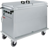 Diamond Bain-marie-wagen 3x GN 1/1, 3 T°c, deksels, kast met draaideur | CTBM/3C-TD