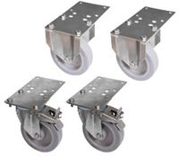 Diamond Set van 4 wielen (2 met rem) | A22/KR2F-N