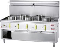 Diamond ASIA2-C5R Wok-fornuis 5 branders met watergordijn