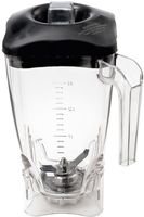 Diamond Vierkante Lexan beker 2 liters met deksel en mes (2 bladen) | BAB-LXQ