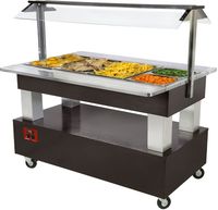 Bain Marie Warm Buffet 4X1/1H150 Wenge Hout | Diamond | BBM/4N-B1