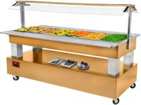 Diamond BBM/6N-D1 Warm buffet, bain-marie, 6x GN 1/1-150 (Licht eiken hout)