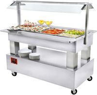 Diamond Buffet - Salad bar, gekoeld, 4x GN 1/1-150 (wit hout) | BSB/4N-A1-R2