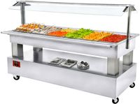 Diamond Buffet - Salad bar, gekoeld, 6x GN 1/1-150 (wit hout) | BSB/6N-A1-R2