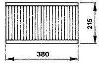 Diamond 1/2 bakrooster, afmetingen 380x215 mm | GTL35