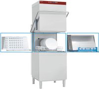 Kapvaatwasser met doorlopende ontharder | Mand 60x50 cm | DCR37/6-AC | Diamond