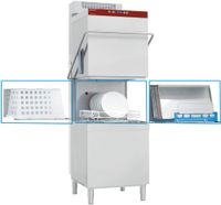 Diamond DCR37/6-RC Vaat- & pottenwasser met kap, mand 600x500 mm + damp condensor-recuperator