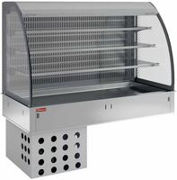 Muurmodel met Kuip En Open Uitstalvitrine 3 Niveau's (met Gordijn), Gekoeld, Geforceerd, 5x GN1/1 - Diamond DPA/BCVA318-R2