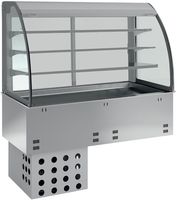 Kuipelement En Open Uitstalvitrine 3 Niveau's (met Gordijn), Gekoeld, Geforceerd, 3x GN1/1 - Diamond DPA/RVA312-R2