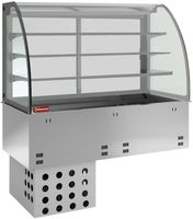 Kuipelement En Gesloten Uitstalvitrine 3 Niveau's, Gekoeld, Geforceerd, 5x GN1/1 - Diamond DPA/RVF318-R2