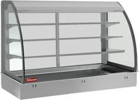 Diamond Topelement en open uitstalvitrine 3 niveau's (met gordijn), gekoeld, Geforceerd, 2x GN 1/1 (zonder waterdicht eenheid) | DPA/TVA308-S