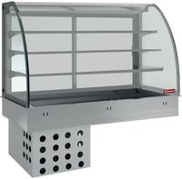 Topelement En Gesloten Uitstalvitrine 3 Niveau's, Gekoeld, Geforceerd, 4x GN1/1 - Diamond DPA/TVF315-R2