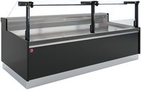 Diamond Geventileerde Vitrinetoonbank, met Reserve, Verticale Ruit 90° met Zuigerlift - FULL BLACK - DPT13-V5