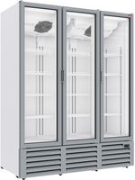 Diamond Positieve Gekoelde Vitrine 1455 Liter, 3 Schuifdeuren - WIT - DRP16-3W
