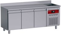 Diamond DT178/P9H-DV Geventileerde koelwerkbank met "achterwand", 3 deuren GN 1/1, 405 Lit. met spoelbak