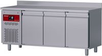 Diamond DT178/P9H-GD Geventileerde koelwerkbank met "achterwand", 3 deuren GN 1/1, 405 Lit. groep aan linkerkant
