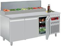 Koelwerkbank Geforceerd, 3 Deuren GN 1/1, 405 Lit.& Gekoelde Structuur, Diamond DTS-7/P9