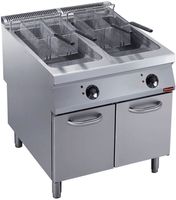Diamond Elektrische friteuse 2 kuipen "Y" 23 lit., buitenkant branders, op meubel | E22/F46A8-S