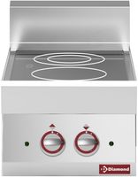 Elektrische Vitrokeramische Plaat Met 2 Kookzones -Top- "Alpha 650" - Diamond E65/2VC4T-230V/3-N