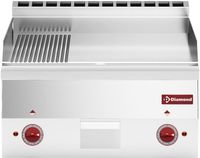 Elektrische Braadplaat - 2/3 Glad En 1/3 Gegroefd "chroom" -Top- - Diamond E60/PMCD6T-N