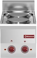 Elektrisch Fornuis 2 Kookplaten -Top- - Diamond E60/2P3T-N