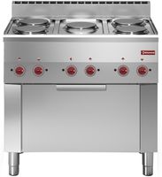 Fornuis 5 Kookplaten En Elektrische Convectie-Oven GN 1/1 - Diamond E60/5PFV9-N