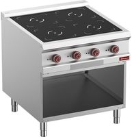 Elektrisch Fornuis Met 4 Inductie Kookplaten Op Open Kast - Diamond E9/4IDA8-N