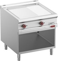 El. Bakplaat - Verchroomd - 2/3 Vlak 1/3 Geribd - Module 1/1 - Op Open Kast - Diamond E9/PMCA8-N