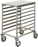 Diamond Silowagen, R.V.S. schalen, 8x 600x400 mm, 85 mm, R.V.S. bovenblad | EPZ/8X