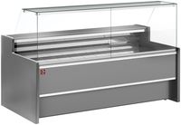 Diamond Geforceerde gekoelde vitrinetoonbank- met recht frontglas 90° met reserve - GRIJS | FC20/G8-VR2