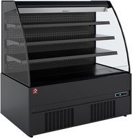 Diamond Halfmuurkoelkast, Zelfbediening, Open, met Gordijn - FULL BLACK - FRM09-G5