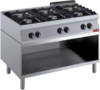 Gasfornuis | 6 Branders | Open Onderstel | G17/6BA12-R | Diamond