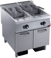 Diamond Gasfriteuse 2 kuipen "Y" 23 liter, buitenkant branders, op meubel | G22/F46A8-S