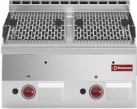 Lavasteengril Op Gas Met Braadrooster In Gietijzer -Top- - Diamond G60/GPL6T-N