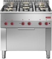 Gasfornuis 5 Branders En Elektrische Convectie-Oven GN 1/1 - Diamond G60/5BFEV9-N